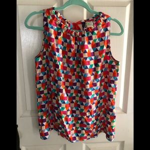 Kate Spade geometric print top sleeveless M